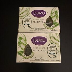 2 New Duru Hydro Pure Aloe Vera Body Bar Soaps set bundle